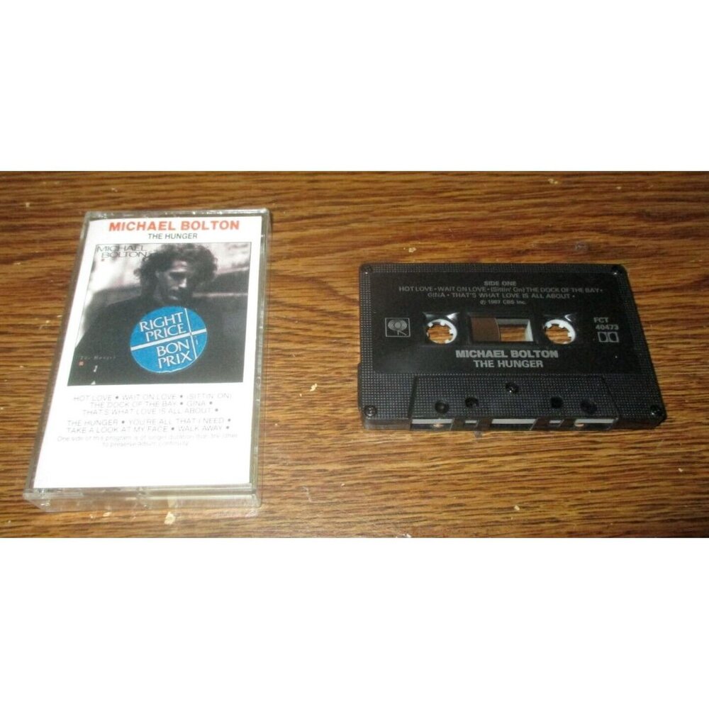 Michael Bolton - The Hunger on cassette (CBS Records, 1987)